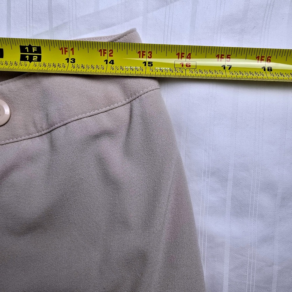 Worthington Stretch Dress Pants Womens 10T Tall Beige Tan Straight Leg Trousers - Picture 9 of 13